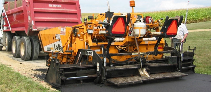 Asphalt Paver close-up Asphalt Paver close-up